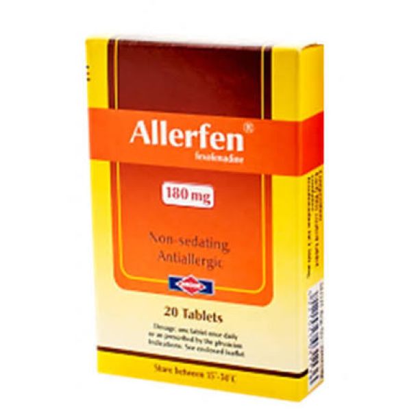 ALLERFEN 180 MG 20 TAB